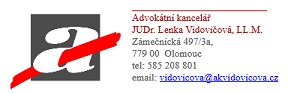 Advokátní kancelář JUDr. Lenka Vidovičová, LL.M.