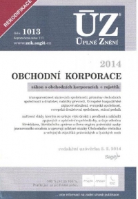 ÚZ č.1013 Obchodní korporace 2014