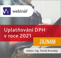 Uplatňování DPH v roce 2021 - ZÁZNAM (Online)