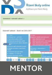 Řízení školy online - aplikace pro řízení školy - balíček Mentor (Online)