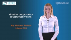 Přeměny obchodních společností v praxi