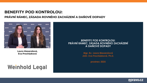Benefity pod kontrolou: právní rámec, zásada rovného zacházení a daňové dopady