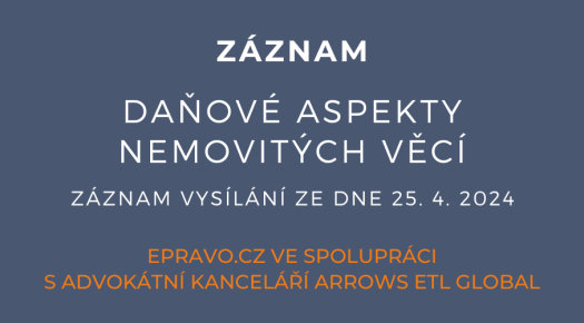 ZÁZNAM: Daňové aspekty nemovitých věcí - 25.4.2024