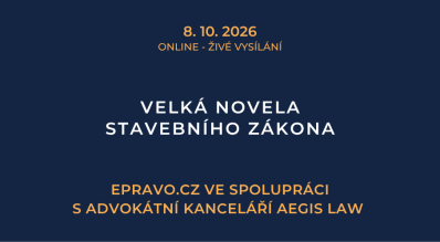 Velká novela stavebního zákona (online - živé vysílání) - 8.10.2026