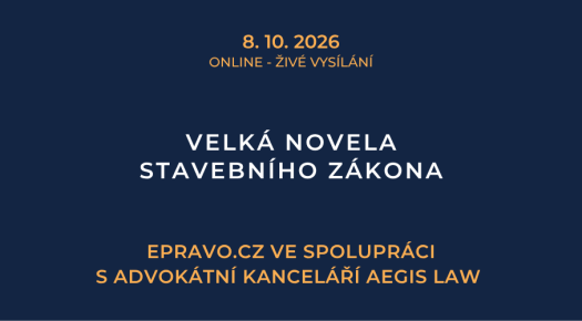 Velká novela stavebního zákona (online - živé vysílání) - 8.10.2026