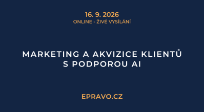 Marketing a akvizice klientů s podporou AI (online - živé vysílání) - 16.9.2026