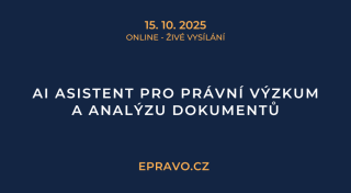 AI asistent pro právní výzkum a analýzu dokumentů (online - živé vysílání) - 15.10.2025