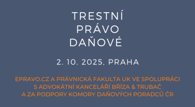 Trestní právo daňové - 2.10.2025