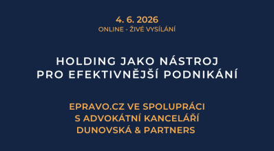 Holding jako nástroj pro efektivnější podnikání (online - živé vysílání) - 4.6.2026