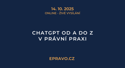 ChatGPT od A do Z v právní praxi (online - živé vysílání) - 14.10.2025