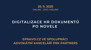 Digitalizace HR dokumentů po novele (online - živé vysílání) - 25.9.2025