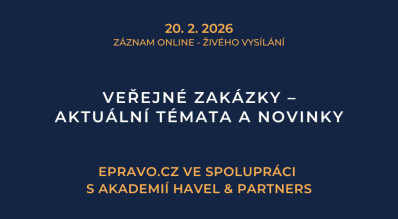 ZÁZNAM: Veřejné zakázky – aktuální témata a novinky - 20.2.2026