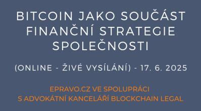 Bitcoin jako součást finanční strategie společnosti (online - živé vysílání) - 17.6.2025