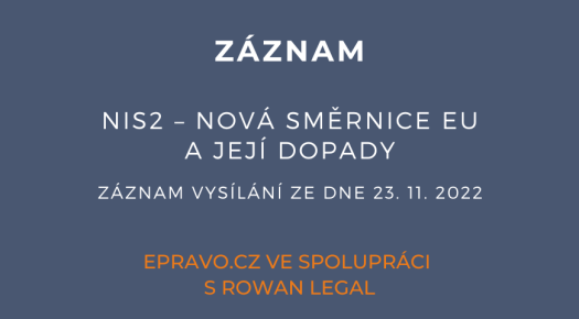 ZÁZNAM: NIS2 – nová směrnice EU a její dopady - 23.11.2022