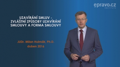 Uzavírání smluv - zvláštní způsoby