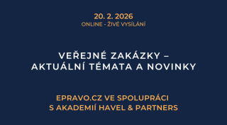 Veřejné zakázky – aktuální témata a novinky (online - živé vysílání) - 20.2.2026