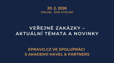 Veřejné zakázky – aktuální témata a novinky (online - živé vysílání) - 20.2.2026