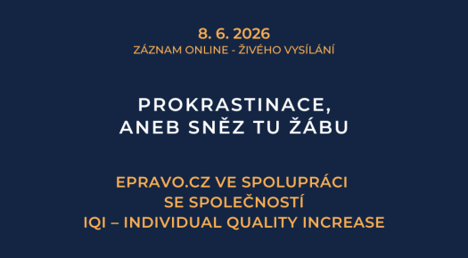 ZÁZNAM: Prokrastinace, aneb sněz tu žábu - 8.6.2026