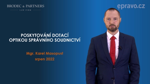 Poskytování dotací optikou správního soudnictví