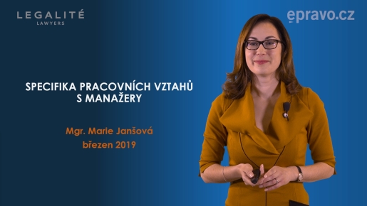Specifika pracovních vztahů s manažery