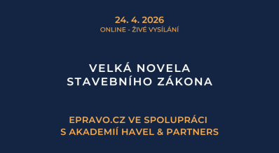 Velká novela stavebního zákona (online - živé vysílání) - 24.4.2026