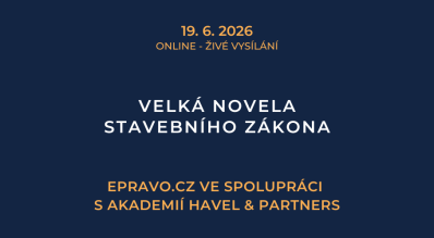 Velká novela stavebního zákona (online - živé vysílání) - 19.6.2026