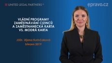 Vládní programy zaměstnávání cizinců v ČR a Zaměstnanecká karta vs. Modrá karta