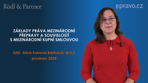 Základy práva mezinárodní přepravy a mezinárodní kupní smlouvy