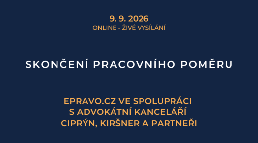 Skončení pracovního poměru (online - živé vysílání) - 9.9.2026