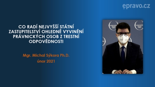 Co radí Nejvyšší státní zastupitelství ohledně vyvinění právnických osob z trestní odpovědnosti
