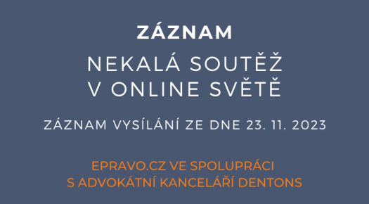 ZÁZNAM: Nekalá soutěž v online světě - 23.11.2023