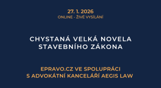 Chystaná velká novela stavebního zákona (online – živé vysílání) - 27.1.2026
