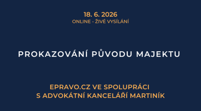 Prokazování původu majetku (online - živé vysílání) - 18.6.2026
