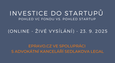 Investice do startupů – pohled VC fondu vs. pohled startup (online - živé vysílání) - 23.9.2025