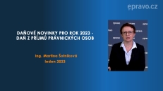 Daňové novinky pro rok 2023 - Daň z příjmů právnických osob