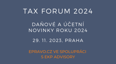 TAX FORUM 2024 – daňové a účetní novinky roku 2024 - 29.11.2023