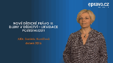 Nové dědické právo III. - Dluhy v dědictví a likvidace pozůstalosti