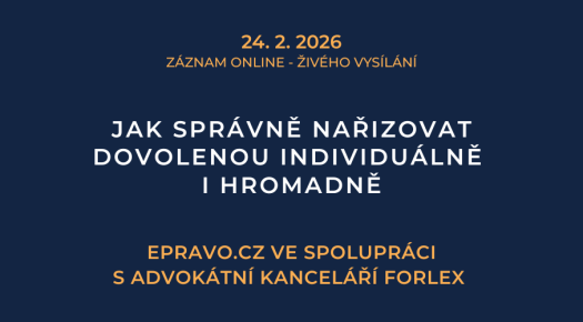 ZÁZNAM: Jak správně nařizovat dovolenou individuálně i hromadně - 24.2.2026