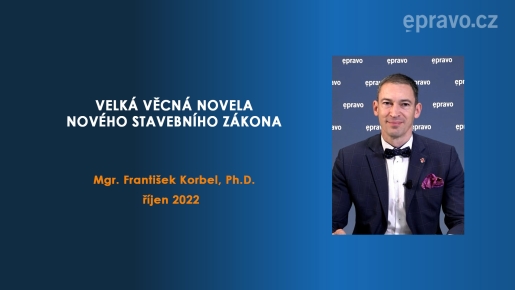 Velká věcná novela nového stavebního zákona