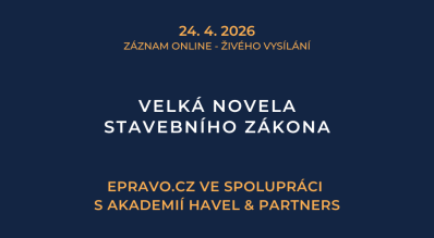 ZÁZNAM: Velká novela stavebního zákona - 24.4.2026