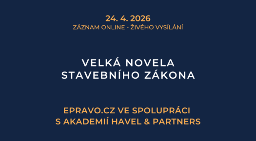 ZÁZNAM: Velká novela stavebního zákona - 24.4.2026