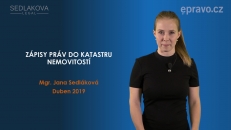 Zápisy práv do katastru nemovitostí