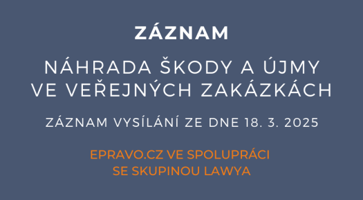ZÁZNAM: Náhrada škody a újmy ve veřejných zakázkách - 18.3.2025