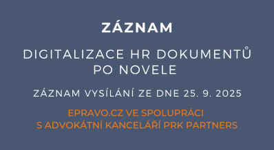 ZÁZNAM: Digitalizace HR dokumentů po novele - 25.9.2025
