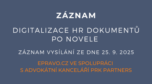 ZÁZNAM: Digitalizace HR dokumentů po novele - 25.9.2025