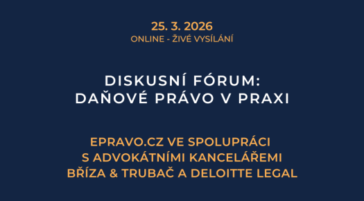 Diskusní fórum: Daňové právo v praxi (online - živé vysílání) - 25.3.2026