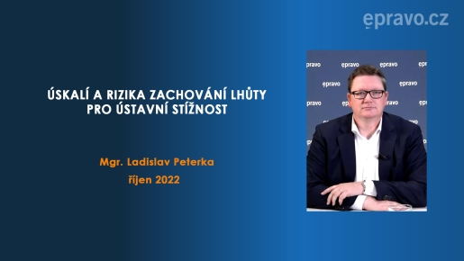Úskalí a rizika zachování lhůty pro ústavní stížnost