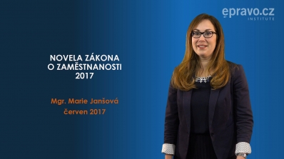 Novela zákona o zaměstnanosti 2017