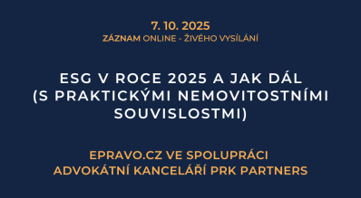 ZÁZNAM: ESG v roce 2025 a jak dál (s praktickými nemovitostními souvislostmi) - 7.10.2025