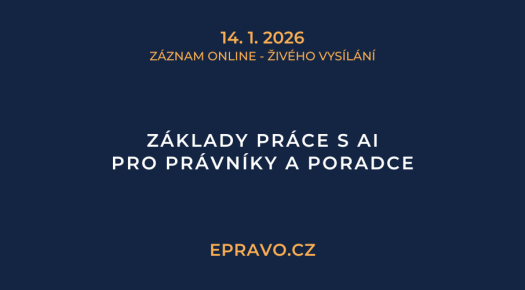 ZÁZNAM: Základy práce s AI pro právníky a poradce - 14.1.2026